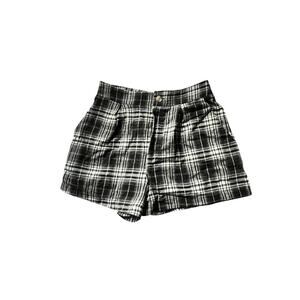 Girl's Altered State Black Plaid Dress Shorts
